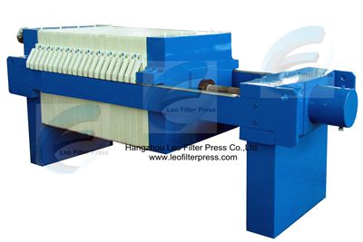 Small Size J-Press Manual Hydraulic Filter Press from Leo Filter Press,the Filter Press Manufacturer from China